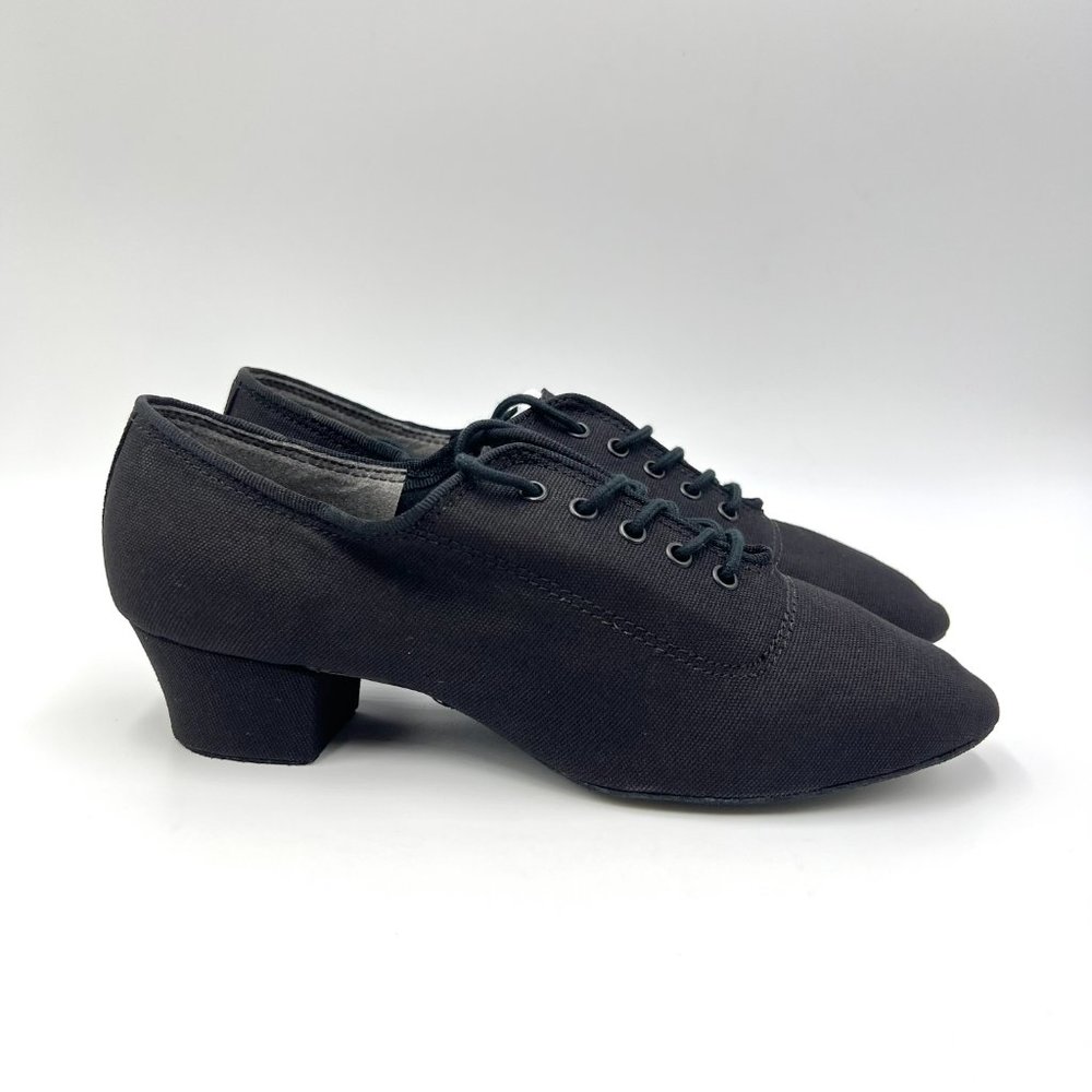 7W 7 WIDE Capezio Womens BR74 Practice Cuban Black Ballroom‎ Dance Shoes Heels